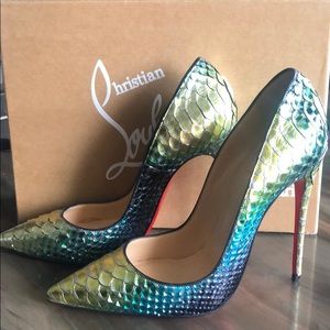 Christian Louboutin So Kate 120 Python Heels